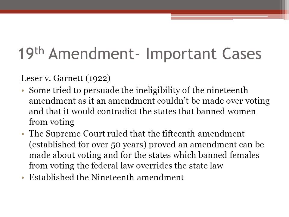 19th amendment court cases hotsell
